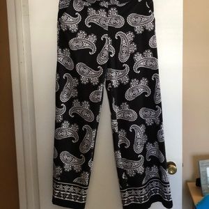 New York and Company wide leg printed pants